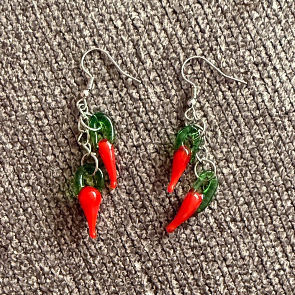 Chili Pepper Dangle Earrings